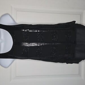 Black Banana Republic Sequin Beaded Sleeveless Top